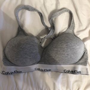 Calvin Klein Gray Lightly Lined Bralette